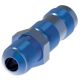 Blue Anodized Aluminum Adapter (AN 832), -10 Male JIC 37 deg Flare To -10 Male JIC 37 deg Flare, Straight Bulkhead
