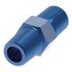 Blue Anodized Aluminum Adapter, Inch Male NPT Hex Nipple, Straight