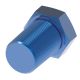 Blue Anodized Aluminum Adapter (AN 912), 3/8 Inch Male NPT To 1/4 Inch Female NPT, Bushing