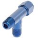 Blue Anodized Aluminum Adapter, -10 Male JIC 37 deg Flare Run & Branch To -10 Female JIC 37 deg Flare Swivel Run, Tee