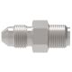 Steel Brake System Adapter, -03 Male JIC 37 deg Flare To 7/16-24 Male 42 deg Inverted Flare, Straight