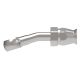 Steel Reusable 1 Wire Braid Teflon Fitting, 10 MM Metric Banjo, -03 Hose, 17 deg Elbow