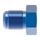 Blue Anodized Aluminum Adapter (AN 806), -04 Male JIC 37 deg Flare Hex Plug