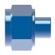 Blue Anodized Aluminum Adapter (AN 929), -06 Female JIC 37 deg Flare Cap