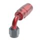 Red/Blue Anodized Aluminum Reusable Fitting for AQP & StartLite Racing Hose, -12 Hose & Female JIC 37 deg Flare Swivel, 90 deg Elbow