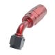 Red/Blue Anodized Aluminum Reusable Fittings for AQP & StartLite Racing Hose, -08 Hose & Female JIC 37 deg Flare Swivel, 60 deg Elbow