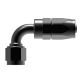 Red/Blue Anodized Aluminum Reusable Fitting for AQP & StartLite Racing Hose, -08 Hose & Female JIC 37 deg Flare Swivel, 90 deg Elbow