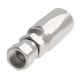 Steel Reusable 1 Wire Braid TTC Fitting, 1-1/16-12 Female JIC 37 deg Flare Swivel, -12 Hose, Straight