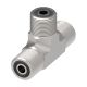 Steel Adapter, 11/16-16 Male SAE O-Ring Face Seal Run To 11/16-16 Male SAE O-Ring Face Seal Branch, Tee
