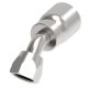 Steel Crimp 1 Wire Braid Reduced Bore Fitting, 3/4-16 Female JIC 37 deg Flare Swivel, -08 Hose, 45 deg Elbow