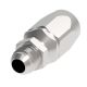 Steel Reusable 2 Wire Braid TTC Fitting, 3/4-16 Male JIC 37 deg Flare, -08 Hose, Straight