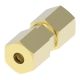 Brass Compression Fitting For Plastic, Copper, & Aluminum Tubing, 0.38 Inch Tube OD Union