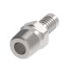 Steel Flat Crimp Fitting, 1/8-27 Male NPT, -04 Hose, Straight