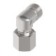 Steel Metric Flareless Fitting, 12.00 mm L Series Union Swivel Elbow