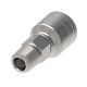 Global TTC 1 & 2 Wire Braid Steel Crimp Fitting, 1/4-18 Male NPT, -04 Hose, Straight