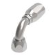 Steel Reusable 1 Wire Braid Reduced Bore Fitting, 1-1/16-12 Female JIC 37 deg Flare Swivel, -12 Hose, Short 90 deg Elbow