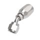 Steel Reusable 1 Wire Braid Reduced Bore Fitting, 3/4-16 Female JIC 37 deg Flare Swivel, -08 Hose, 45 deg Elbow