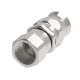 Stainless Steel Reusable 1 Wire Braid Teflon Fitting, 3/4-16 Female JIC 37 deg Flare Swivel, -08 Hose, Straight