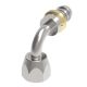 Steel Reusable Socketless Fitting, 3/4-16 Female JIC 37 deg Flare Swivel, -08 Hose, 90 deg Elbow