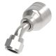 Global TTC 1 & 2 Wire Braid Steel Crimp Fitting, 7/8-14 Female JIC 37 deg Flare Swivel, -10 Hose, 45 deg Elbow
