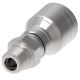 Global TTC 1 & 2 Wire Braid Steel Crimp Fitting, 1-11-1/2 Male NPT Swivel, -16 Hose, Straight