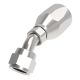 Steel Reusable 1 Wire Braid Reduced Bore Fitting, 1-1/16-12 Female JIC 37 deg Flare Swivel, -12 Hose, 45 deg Elbow
