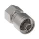 Global TTC 1 & 2 Wire Braid Steel Crimp Fitting, M18 x 1.5 Female German DIN 3902 24 deg Flare Heavy Duty Swivel, -06 Hose, Straight