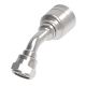 Global TTC 1 & 2 Wire Braid Steel Crimp Fitting, G 1/2 Female BSP (British) Swivel, -08 Hose, 45 deg Elbow
