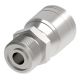 Global TTC 1 & 2 Wire Braid Steel Crimp Fitting, 1-14 Male O-Ring Face Seal, -08 Hose, Straight