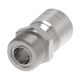 Global TTC 1 & 2 Wire Braid Steel Crimp Fitting, 1-3/16-12 Male O-Ring Face Seal, -10 Hose, Straight