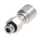Global TTC 1 & 2 Wire Braid Steel Crimp Fitting, 9/16-18 Male SAE O-Ring Boss (Straight Thread O-Ring) Swivel, -06 Hose, Straight