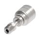 Global TTC 1 & 2 Wire Braid Steel Crimp Fitting, 3/4-18 Male SAE Inverted Flare, -08 Hose, Straight