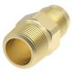 Brass Adapter, 1/4-18 Male NPT To 5/8-18 Male SAE 45 deg Flare, Straight