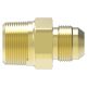 Brass Adapter, 1/4-18 Male NPT To 7/16-20 Male JIC 37 deg Flare, Straight