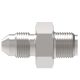 Steel Adapter, 3/8-24 Male 42 deg Inverted Flare To 7/16-20 Male JIC 37 deg Flare, Straight