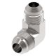 Steel Adapter, 3/4-16 Male JIC 37 deg Flare To 3/4-16 Male JIC 37 deg Flare, 90 deg Elbow