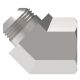 Steel Adapter, 1/4-18 Female NPT To 9/16-18 Male JIC 37 deg Flare, 45 deg Elbow