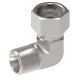 Steel Adapter, 1-1/4-11-1/2 Female NPT Swivel To 1-1/4-11-1/2 Male NPT, 90 deg Elbow