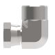Steel Adapter, 1/4-18 Female NPT Swivel To 1/4-18 Female NPT, 90 deg Elbow