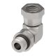 Steel Adapter, 1/2-14 Female NPT Swivel To 3/4-16 Male SAE O-Ring Boss (Straight Thread O-Ring), 90 deg Elbow