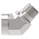 Steel Adapter, 3/8-18 Female NPT To 3/8-18 Male NPT, 45 deg Elbow