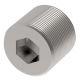 Steel Adapter, 1/4-18 Male NPT Countersunk Hex Plug