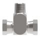 Steel Adapter, 1/2-14 Female NPT Swivel Run To 1/2-14 Male NPT Branch, Tee