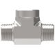 Steel Adapter, 3/8-18 Male NPT Run To 3/8-18 Female NPT Branch, Tee