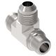Steel Adapter, 1-1/4-11-1/2 Male NPT Run To 1-5/8-12 Male JIC 37 deg Flare Run & Branch, Tee