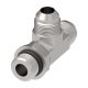 Steel Adapter, 3/4-16 Male SAE O-Ring Boss (Straight Thread O-Ring) Run To 3/4-16 Male JIC 37 deg Flare Run & Branch, Tee