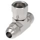 Steel Adapter, 9/16-18 Female JIC 37 deg Flare Swivel Branch To 9/16-18 Male JIC 37 deg Flare Run, Tee