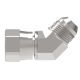 Steel Adapter, 1-1/16-12 Female JIC 37 deg Flare Swivel To 1-1/16-12 Male JIC 37 deg Flare, 45 deg Elbow