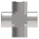 Steel Adapter, 3/8-18 Female NPT Cross