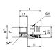 Brass Push Tube Fitting, 0.25 Inch Tube OD To 3/8 NPTF Male, Straight